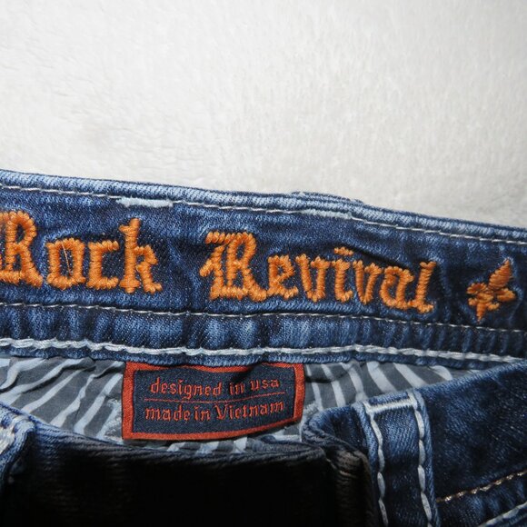 Rock Revival Blue Boris Skinny Jeans  27 waist - Picture 4 of 15